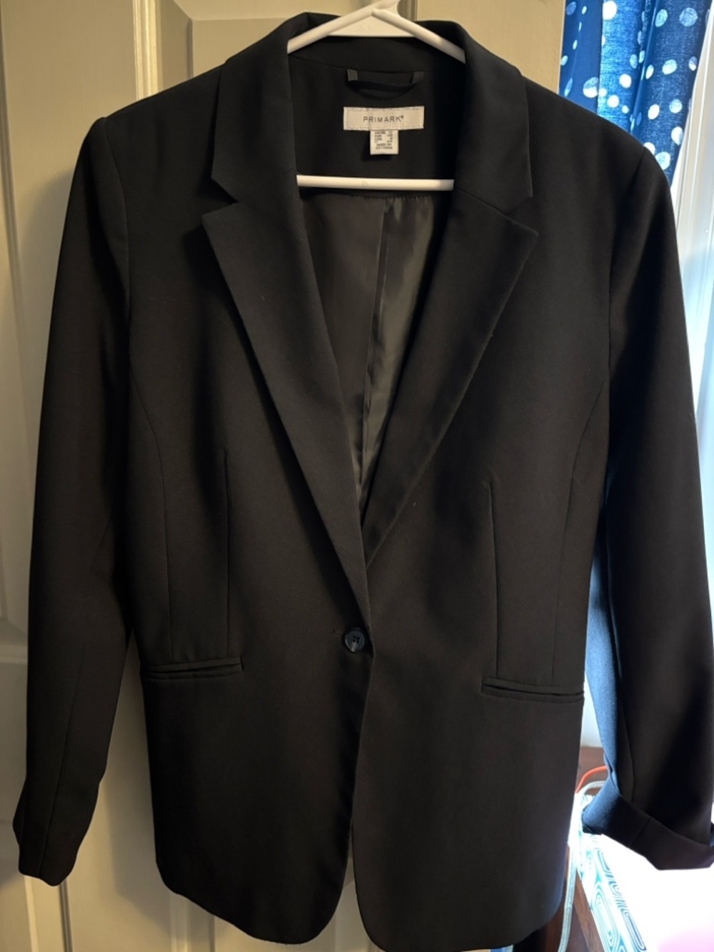 Primark Black Single-Button Tailored Blazer - size 12
